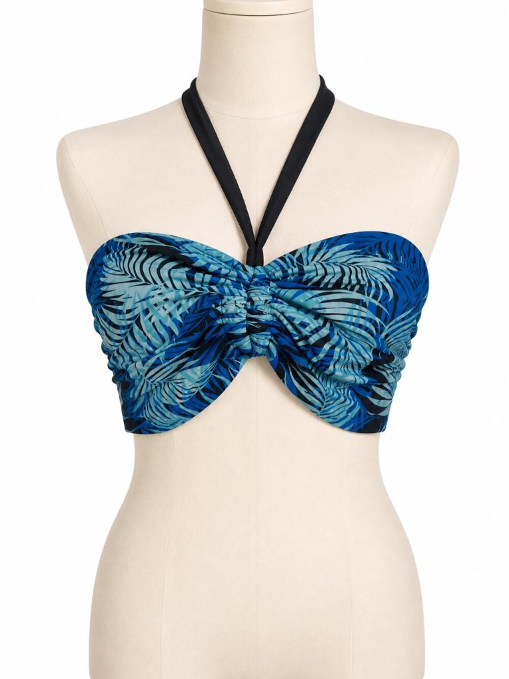 3/$20 Bundle 🌈Time and Tru Bandeau Bikini Top Blue Tropical Print Halter 2X
